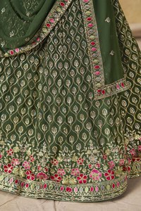 Trending Wedding Wear georgette With Zari Resham And Sequins Embroidery Work <b>Lehenga</b> Choli <b>Woman</b> Fashion Manufacturer - Product Image 6