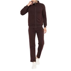 Conjunto Deportivo para Hombre Color Granate con Cierre Completo, Cuello Alto, Detalles en Blanco, Corte Ajustado, Poliéster, para Correr, Trotar y Entrenar - Product Image 2