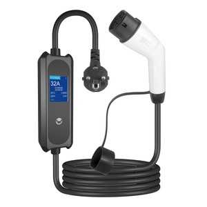 Chargeur EV portable de type 2, 3,5 kW, 32 A, courant réglable, IEC 62196, station de recharge pour voitures électriques, pour la maison et les voyages - Product Image 1