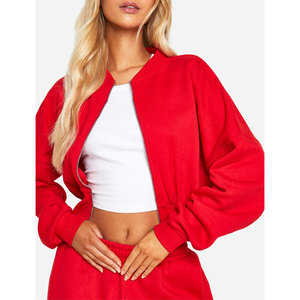 Custom made <b>Women</b> Zipper Tracksuits Workout <b>Joggers</b> Sets <b>Women</b> Two Piece Cotton <b>Fleece</b> Tracksuit Sets - Product Image 4