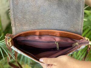 Cheveux sur sac à main en cuir de vachette imprimé léopard sac à bandoulière en cuir véritable de luxe occidental multi-usages patchs pour femmes - Product Image 6