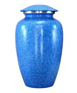 Urna de cremación de metal artesanal con diseño floral, perfecta para familias que quieren recuerdos de seres queridos - Product Image 1