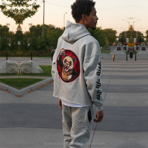 Streetwear délavé à l'acide OEM, survêtement de jogging, survêtement à manches longues, coupe courte, écusson personnalisé, ensemble 2 pièces, t-shirt et pantalon, ensemble unisexe 100% - Product Image 4