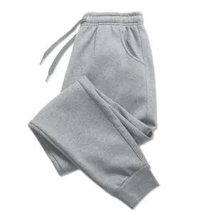 Pantalones informales para hombre, pantalones de chándal de lana para otoño e invierno, pantalones deportivos para correr para hombre, pantalones largos de entrenamiento de Color sólido a la moda - Product Image 4