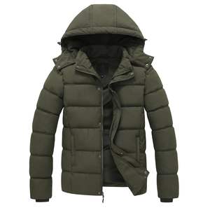 <b>Men</b> Casual Puffer <b>Jacket</b> Hooded Quilted Varsity <b>Baseball</b> <b>Jacket</b> Cotton Blend Letterman <b>Jackets</b> Custom Make Your Own logo - Product Image 1