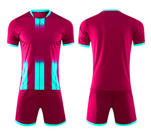 Kit de fútbol de sublimación completa personalizado para hombres y mujeres, camiseta de fútbol cómoda de tela ligera suave, 100% poliéster - Product Image 1