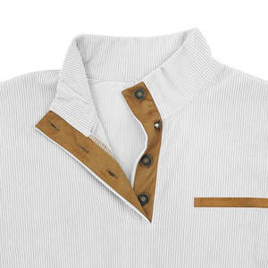 Moda Unisex para camiseta Polo 100% algodón patrón sólido longitud corta bordado estampado Logo manga larga liso en blanco para hombres - Product Image 2