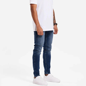 Vente en Gros de Jeans à la Mode pour Hommes, Pantalon en Jean Vintage Personnalisé, Tissu Denim de Couleur Unie, Nouveau Style, Jambe Droite, Lavage Léger - Product Image 5