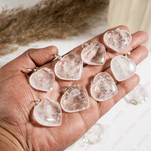 Modern Design Superior Crystal Quartz Heart Shape Pendants Premium Quality Handmade Wholesale Handmade at Competitive Price - Product Image 2