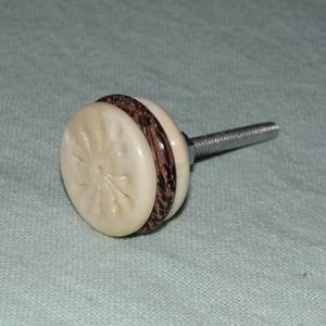 Bouton de tiroir carré en os à carreaux étoile beau bouton en os indien bouton de porte en bois en résine pour quincaillerie poignée de tiroir en céramique - Product Image 5