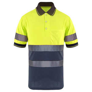 Polo de sécurité avec rayures réfléchissantes chemises de travail pour hommes vêtements de travail haute visibilité été séchage rapide respirant chemise réfléchissante 2024 - Product Image 4