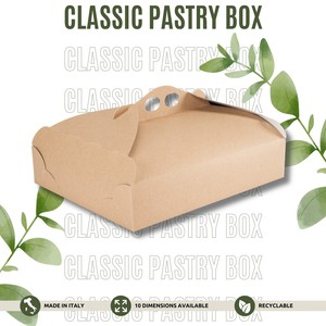 Caja Rectangular Ecológica de Lujo, Desechable, de Papel Kraft, Autoarmable, con Asa, para Envasado de Alimentos - Product Image 2