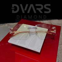 Gafas de Sol Cuadradas Duraderas con Montura Completa de Diamantes Moissanite, Lentes Anti-Reflejantes, Modelo DS-05 de Dvars, Personalizadas, Nuevas y Modernas