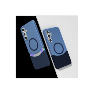 Coque de téléphone magnétique en silicone compatible avec la recharge M-Safe pour Samsung Galaxy S24 FE, double couche antichoc avec style Ins - Product Image 1