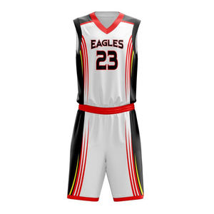 Ensemble d'uniformes de basket-ball unisexe personnalisable pour jeunes hommes femmes survêtement d'université respirant sublimation imprimé basket-ball vierge - Product Image 5