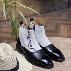 Botas Chelsea para hombre - Botas de cuero retro británicas hechas a mano para otoño/invierno - estilo clásico - Product Image 4