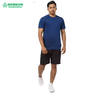 T-shirts pour hommes à manches courtes, design professionnel OEM ODM, respirants, écologiques, coupe ample, 210g, polyester/coton - Product Image 5