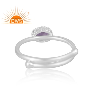Meilleure vente 925 argent Sterling naturel rose améthyste pierre précieuse bague bijoux personnalisés pour les femmes cadeau pour elle - Product Image 2