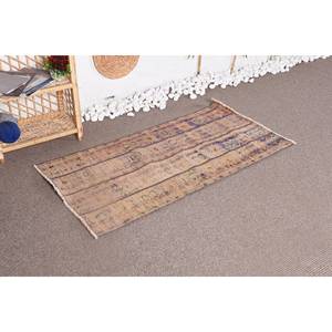 Tapis Vintage en Laine Beige Bleu avec Motif Patchwork Fait à la Main 2,3X4,6 ft Rectangulaire Couloir Design pour Chambre à Coucher Latex Backed - Product Image 2