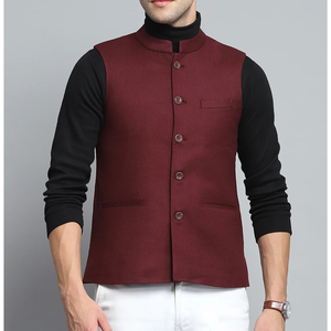 Haute qualité prix raisonnable vêtements pour hommes indiens gilet meilleur vendeur Mehndi et vêtements de cérémonie gilet sans manches gilet pour hommes - Product Image 6