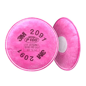 El Filtro de Partículas 3M 2091, P100 proporciona protección respiratoria contra la exposición al plomo, asbesto, cadmio, arsénico y MDA. - Product Image 2