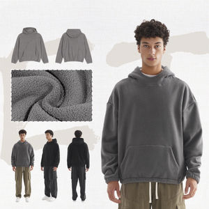 100% coton haute qualité sweat à capuche lourd avec masque cachette poche Tech pull français Terry sweat à capuche hommes sweats à capuche - Product Image 3