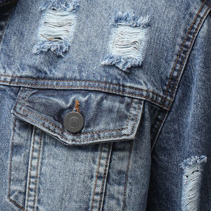 Meilleur Arrivée Hommes High Street Denim Vestes Logo Imprimé Personnalisé Chaud Hiver En Plein Air Mode Dernier Design Hommes Jeans Denim - Product Image 5
