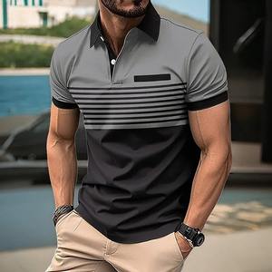 Polo de manga corta informal de verano para hombre, camiseta transpirable informal de negocios, Camiseta deportiva para hombre, talla grande europea y americana - Product Image 4