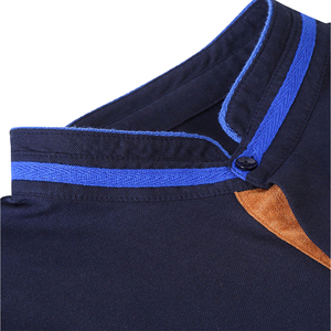 Moda de los Hombres Nuevo diseño de verano raya cuello acanalado Color transpirable liso manga corta transpirable Polo camiseta camisetas - Product Image 4