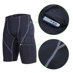 2025 <b>Men's</b> High Quality Mid Waist Running Compression Gym <b>Shorts</b> Solid Sporty Design with Elastic Waist Closure - Product Image 5