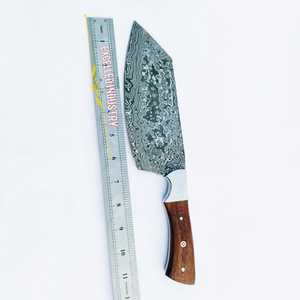 Cuchillo de carnicero de Damasco hecho a mano profesional con mango de madera, cuchillo de Chef de cocina afilado de estilo japonés para cortar carnicería - Product Image 5
