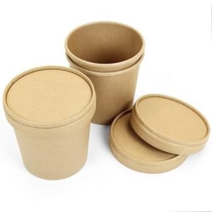 Boîte à soupe en papier de qualité pour exportation avec couvercle ventilé pour aliments chauds et froids, plats à emporter, restauration, option écologique, bols à soupe de 16 oz - Product Image 1