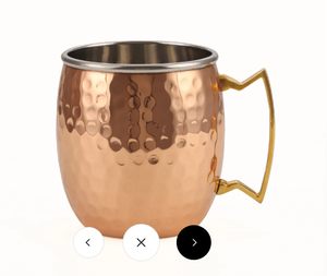 Tasses à mule de Moscou en cuivre pur les plus vendues 16 oz Surface martelée faite à la main - Product Image 2