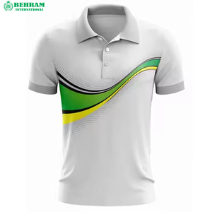 Polo de Verano Ligero para Hombre, con Logotipo Personalizado, Cuello Alto, Deportivo, Transpirable, de Algodón, Manga Corta, Corte Regular - Product Image 5