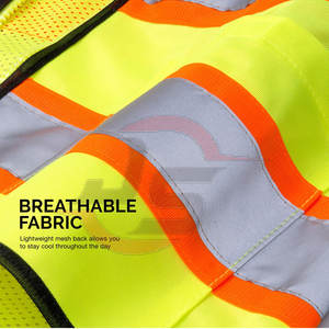 Logo sécurisé très confortable gilet de sécurité réfléchissant respirant imperméable vêtements de travail réflectivité optimale logo personnalisé - Product Image 6
