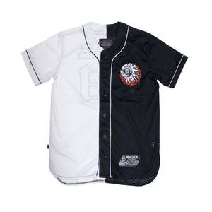 Camiseta de Béisbol Mishka Youth Lamour Grappler, Transpirable, de Poliéster, Negra/Blanca, Talla XL, con Técnica de Sublimación Estilo Cowboy - Product Image 1