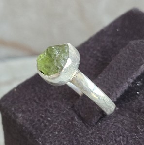925 Sterling <b>Silver</b> Prehnite <b>Ring</b>, Statement Stone Setting, Handcrafted Gemstone Jewelry Gift for Daily Wear - Product Image 5