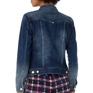 แจ็กเก็ตกางเกงยีนส์ของผู้หญิงแจ็กเก็ตสตรีทแวร์สีพื้นดีไซน์ใหม่สำหรับผู้ใหญ่ - Product Image 3