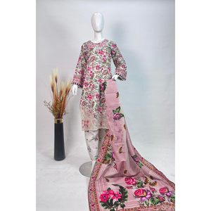 Salwar Kameez Moderno para Mujer con Bordado Khaddar y Estampado Digital Masoori |   Colección de Invierno 2025 de Alta Calidad, 3 Piezas, Corte Regular - Product Image 2