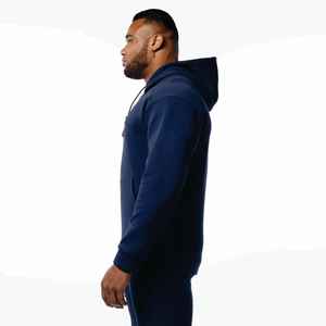 Sweat à capuche pour hommes surdimensionné personnalisé 300 g/m² poids lourd 85% coton 15% polyester teint uni avec pour logo imprimé bouffant pour l'hiver - Product Image 4