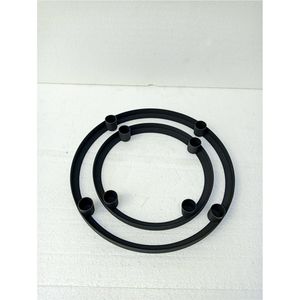 Ensemble de 3 bougeoirs coniques en métal noir mat, style nordique minimaliste, en fer, pour centre de table, mariage, décoration intérieure - Product Image 4