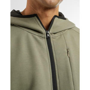 Sudadera con capucha de manga larga de gran tamaño con cremallera elegante y nueva tendencia para hombres 100% algodón de secado rápido con logotipo personalizado e impresión Digital - Product Image 4