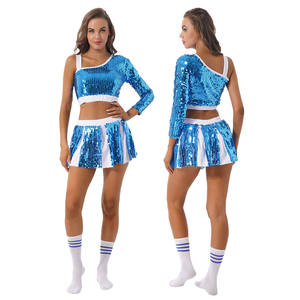 Vêtements de pom-pom girl de compétition, vente en gros, tenue d'entraînement, hauts courts, uniformes de pom-pom girl - Product Image 4