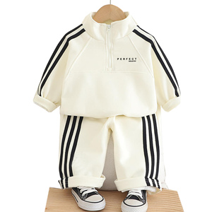 Baby Clothing Hoodies & Sweatshirts top quality Outdoor Zipper Sport Sets Kids Street wear 100% cotton <b>Toddler</b> Jogger Tracksuits - Product Image 6