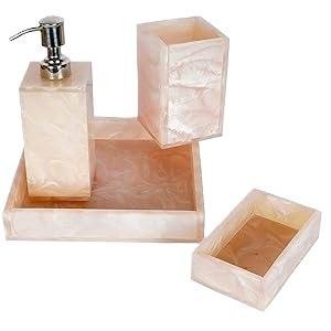 Juego esencial de baño moderno más vendido con dispensador de loción para jabonera y bandeja de almacenamiento para decoración de baño para exportación - Product Image 6