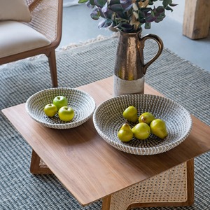 Lot de 2 bols de rangement ronds décoratifs en fibres naturelles Décor de présentation de repas Vente en gros de produits vietnamiens écologiques - Product Image 4