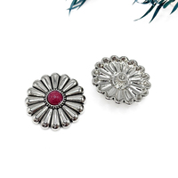 Conchos en métal de style occidental pour boucles de ceinture-Embellissements décoratifs en alliage de zinc pour l'artisanat du cuir, accessoires de bricolage
