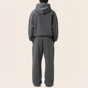 Fabricant OEM, vente en gros, streetwear unisexe de poids moyen, ensemble 2 pièces, impression de logo personnalisée, 100% coton, impression par transfert thermique - Product Image 6