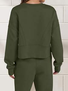 Features Heavy <b>Weight</b> Seemed New Arrival Color Custom Long Sleeves <b>Women</b> Top Quality100% Cotton Custom Trendy Clothing - Product Image 6