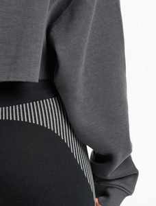 Sweats à capuche tricotés pour femmes, crop top toute saison, mode décontractée, streetwear confortable, tenue quotidienne - Product Image 6